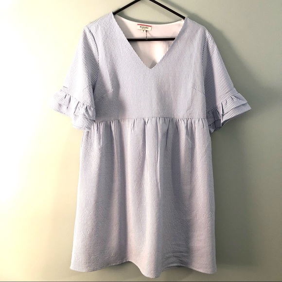 ANDREE BY UNIT Dresses & Skirts - Andree by Unit seersucker ruffle-sleeve dress. Size medium.